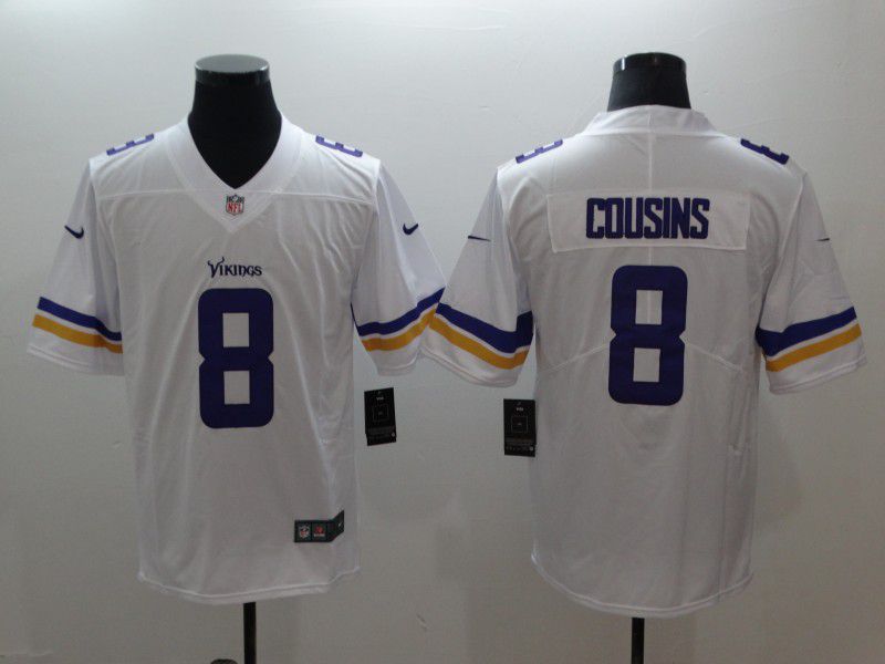 Men Minnesota Vikings #8 Cousins White Nike Vapor Untouchable Limited NFL Jerseys
